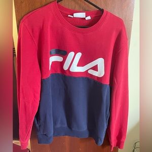 Red and blue FILA sweat shirt